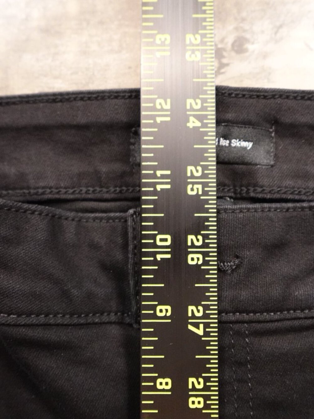True Religion Jennie Curvy Mid Rise Skinny Jeans Women’s‎ 32 Black Stretch Raw - Picture 5 of 14